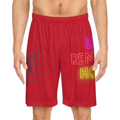 Basketball Shorts: Volleyball Dark Red