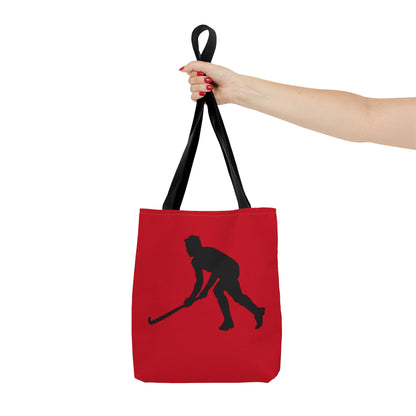 Tote Bag: Hockey Dark Red