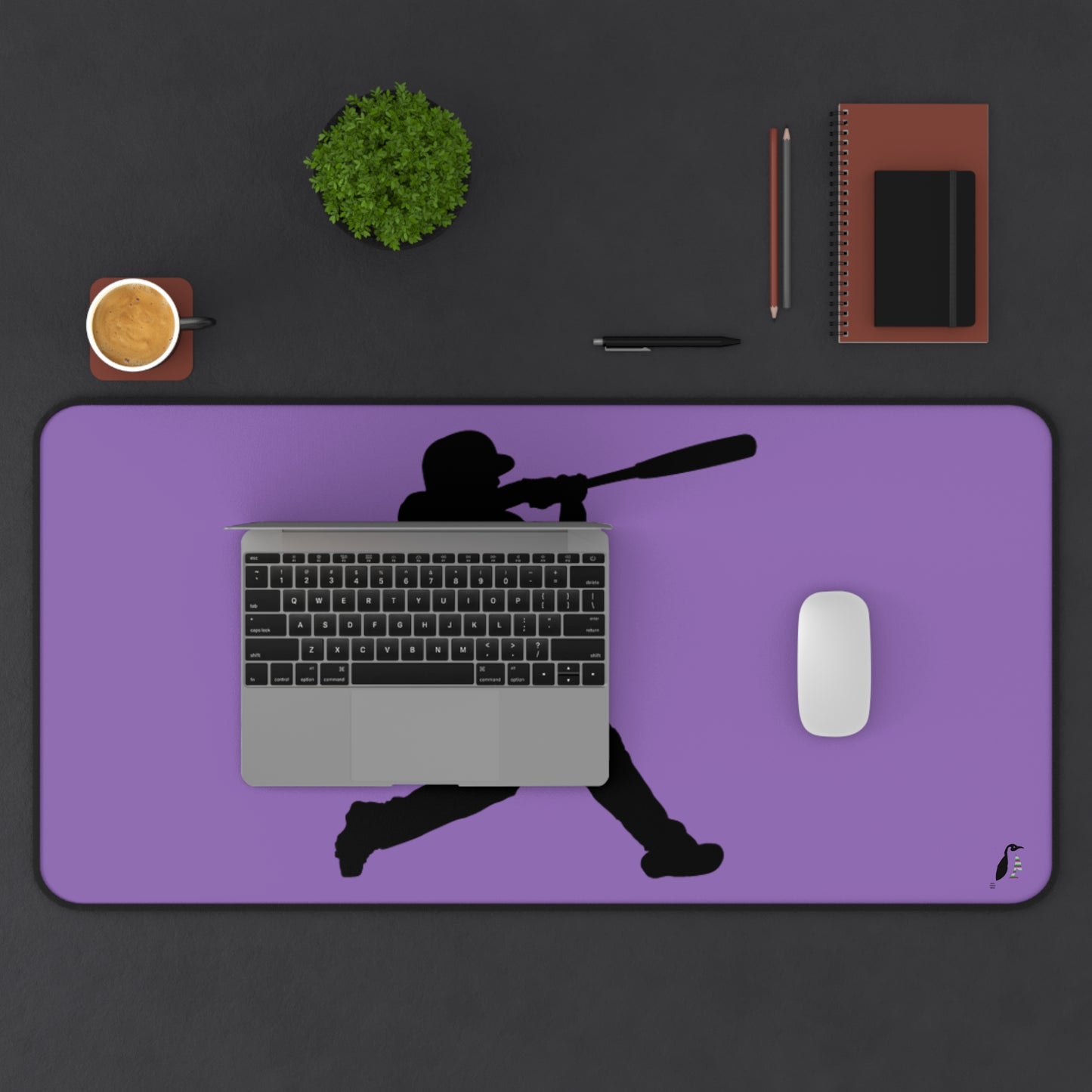 Desk Mat: Baseball Lite Purple