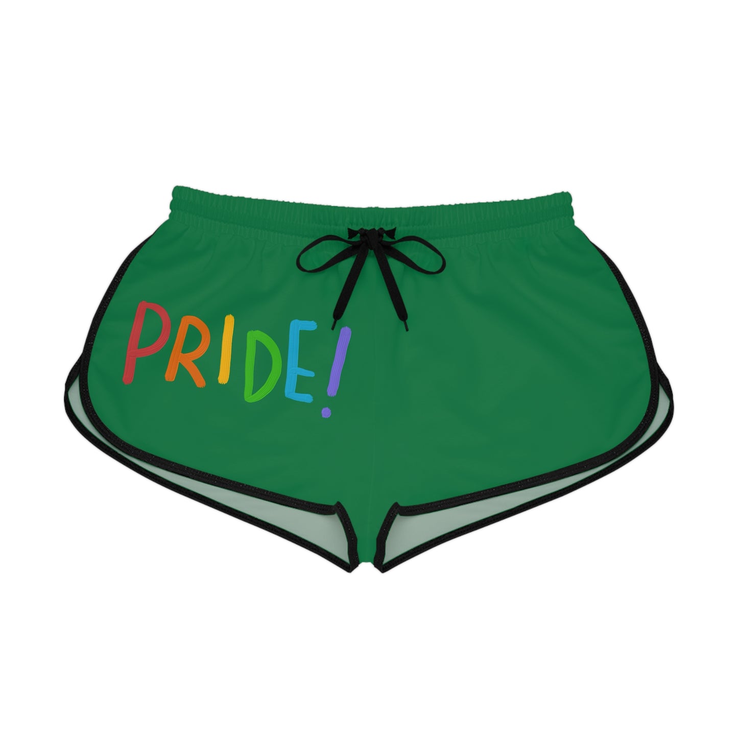 Women's Relaxed Shorts: LGBTQ Pride Dark Green