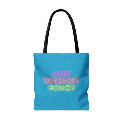 Tote Bag: Crazy Penguin World Logo Turquoise