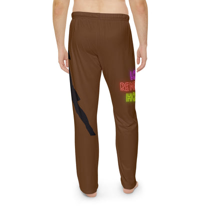 Men's Pajama Pants: Soccer Brown