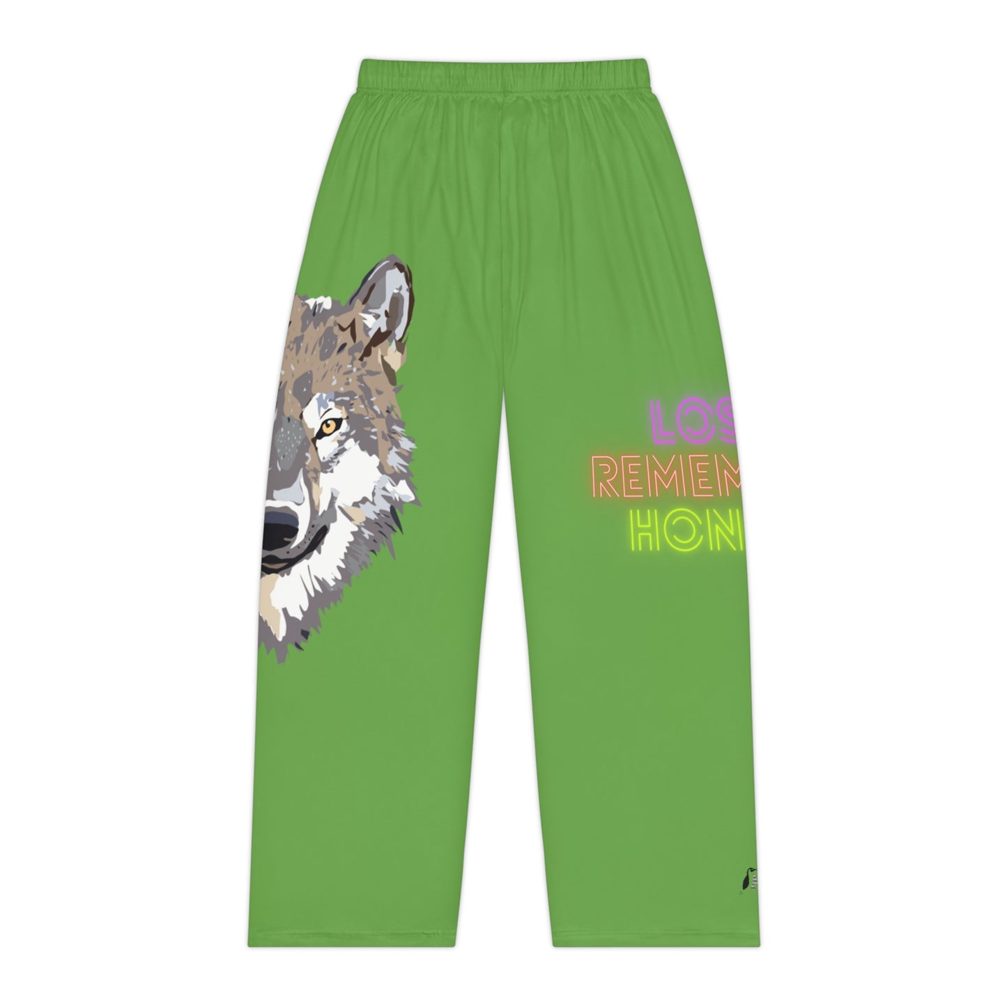 Women's Pajama Pants: Wolves Green