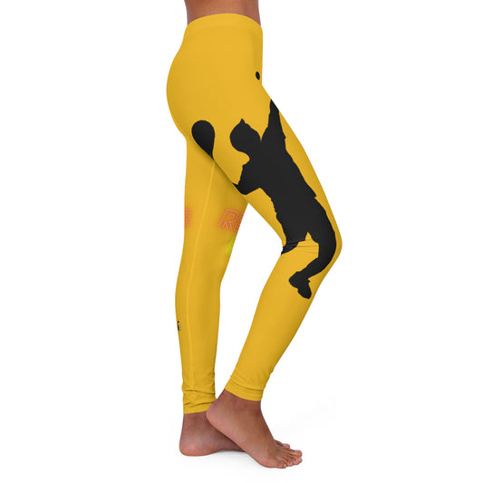 Women's Spandex Leggings: Tennis Yellow