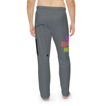 Men's Pajama Pants: Fishing Dark Grey