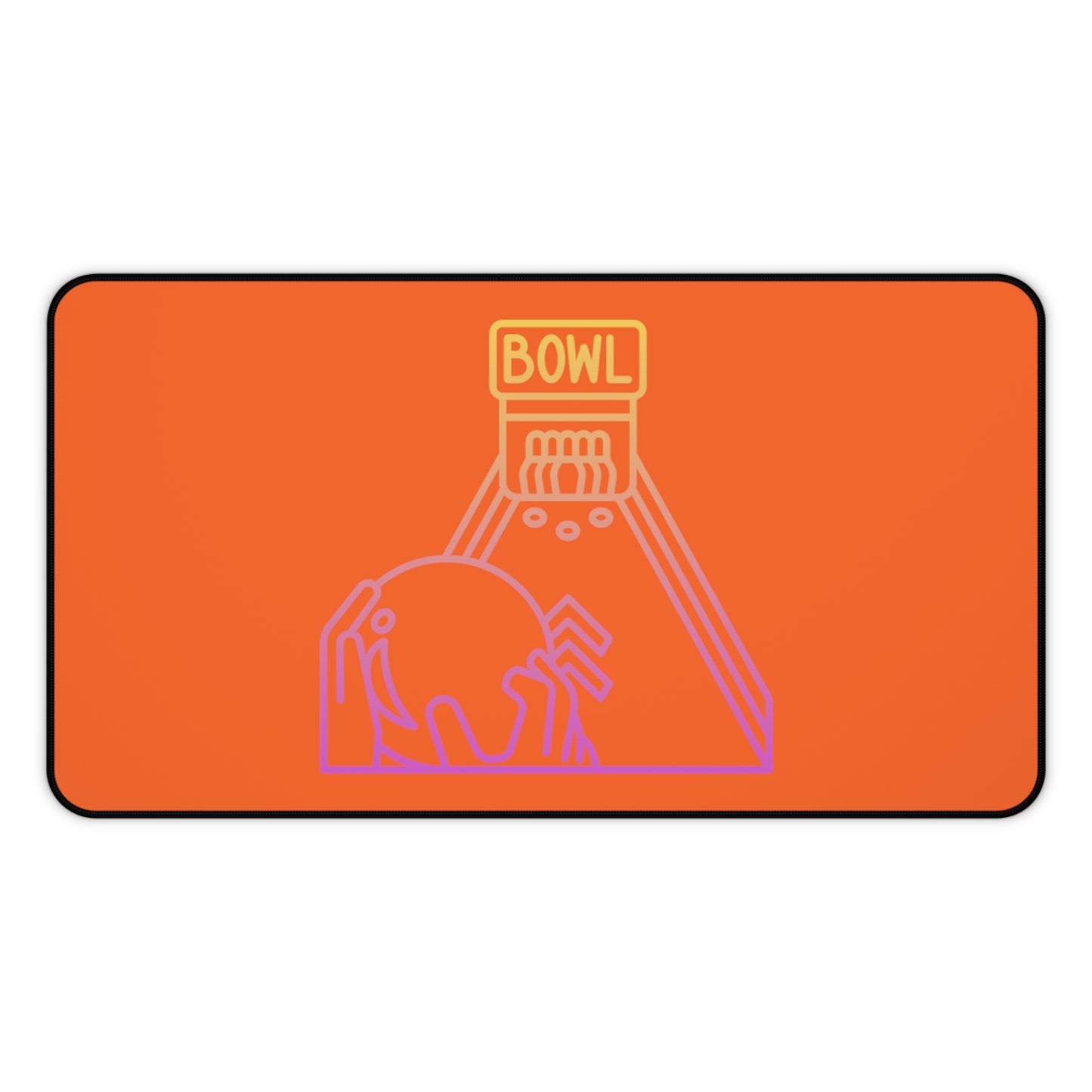 Desk Mat: Bowling Orange