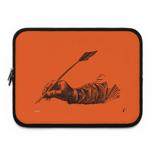 Laptop Sleeve: Writing Orange