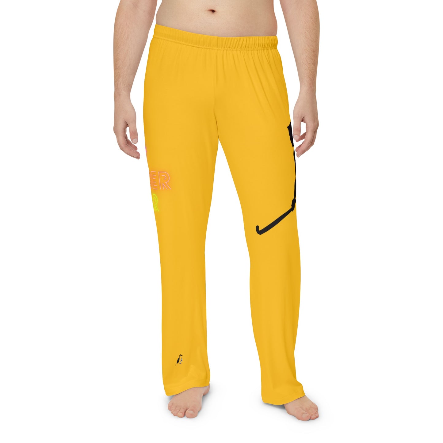 Men's Pajama Pants: Hockey Yellow