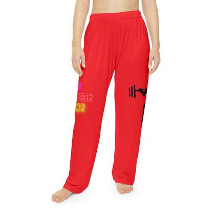 Women's Pajama Pants: Weightlifting Red