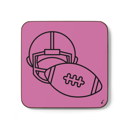 Hardboard Back Coaster: Football Lite Pink