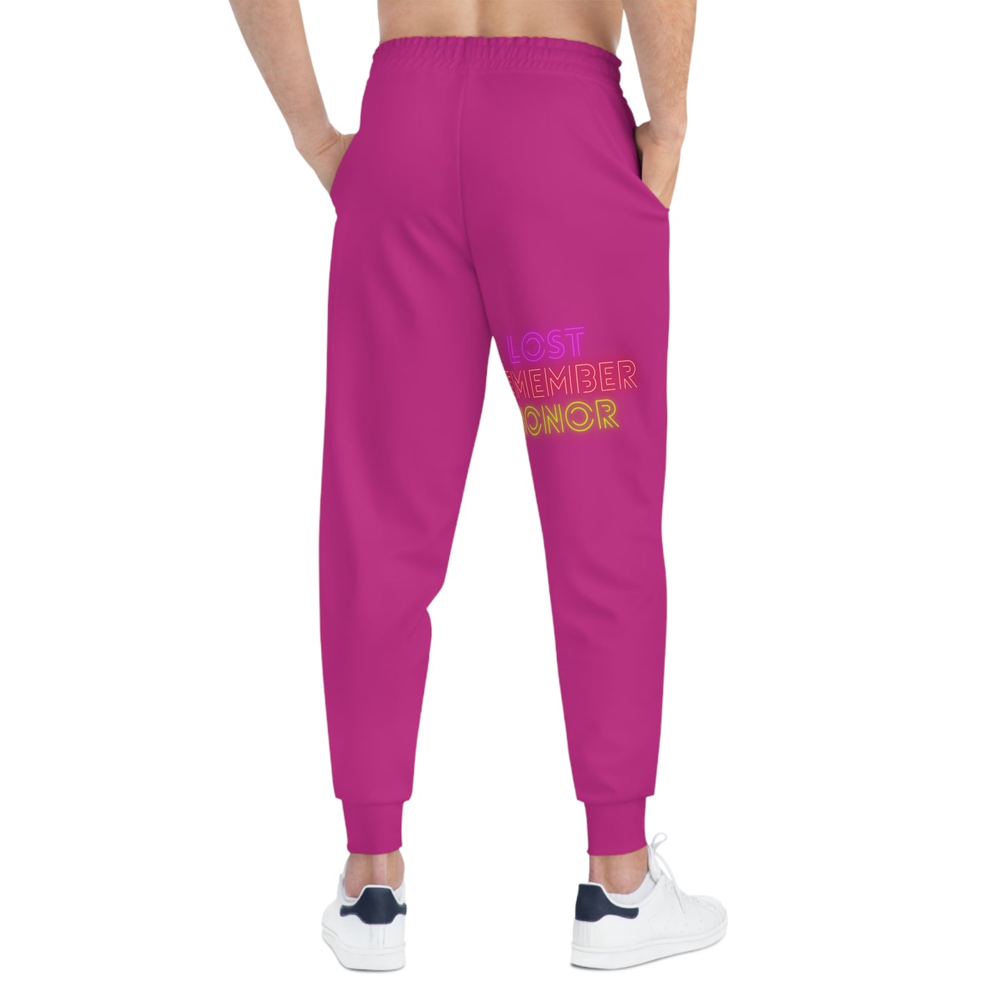 Athletic Joggers: Crazy Penguin World Logo Pink