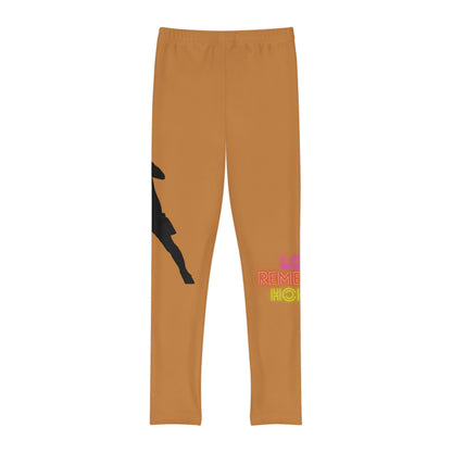 Youth Full-Length Leggings: Soccer Lite Brown