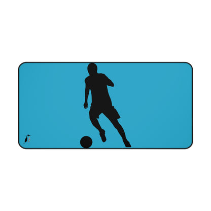 Desk Mat: Soccer Turquoise