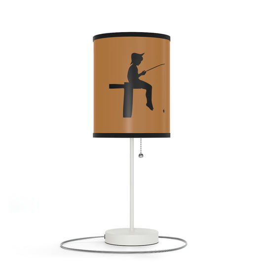 Lamp on a Stand, US|CA plug: Fishing Lite Brown