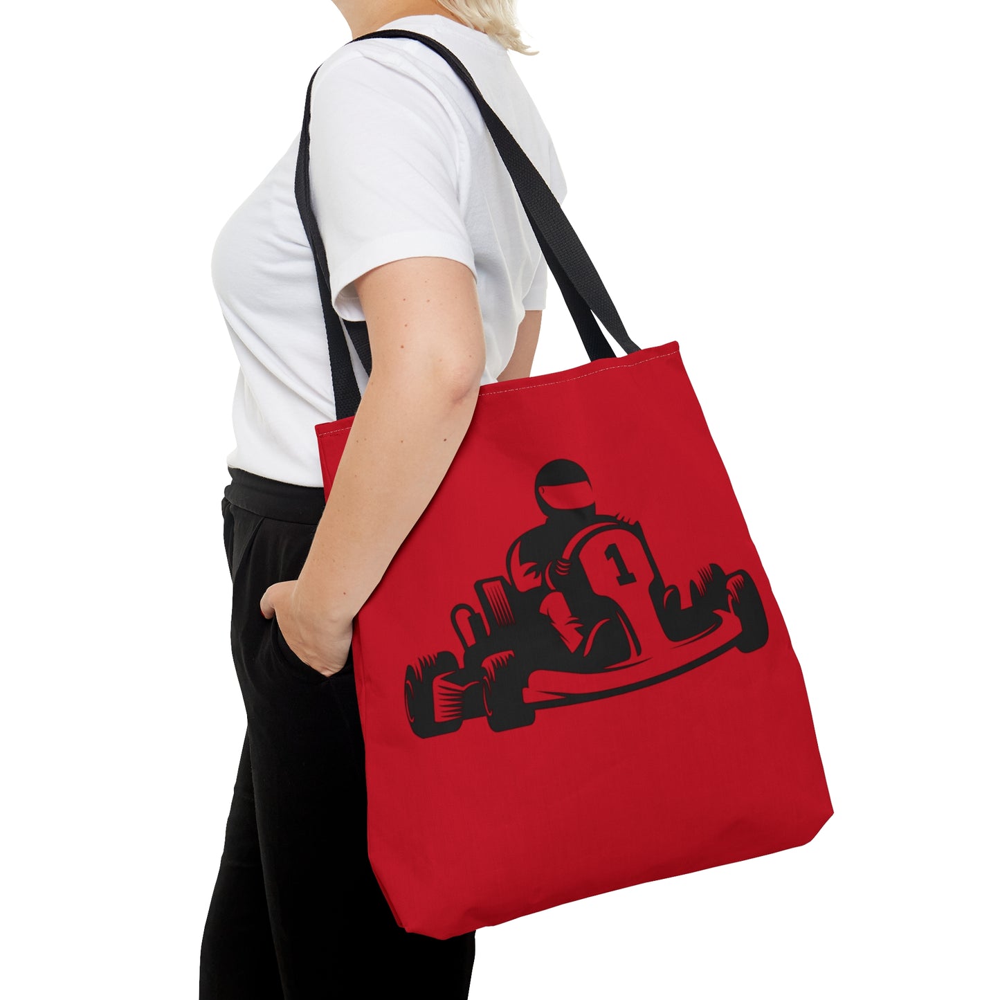 Tote Bag: Racing Dark Red