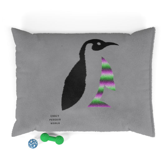 Pet Bed: Crazy Penguin World Logo Grey