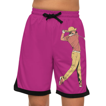 Basketball Rib Shorts: Golf Pink