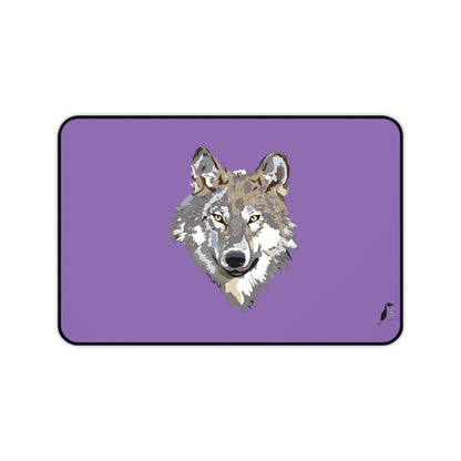 Desk Mat: Wolves Lite Purple