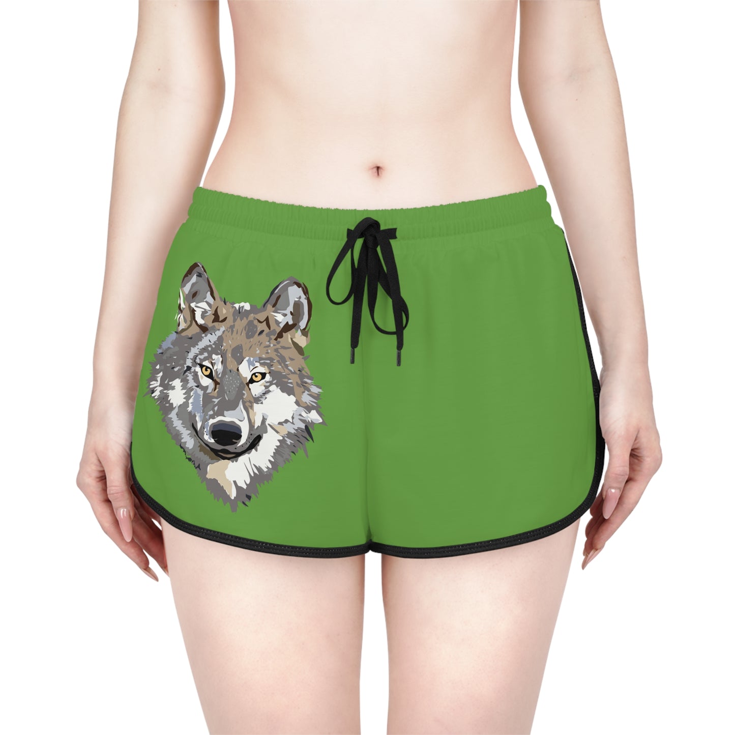 Women's Relaxed Shorts: Wolves Green