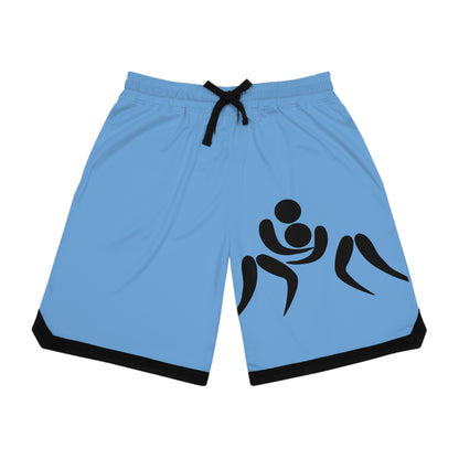 Basketball Rib Shorts: Wrestling Lite Blue