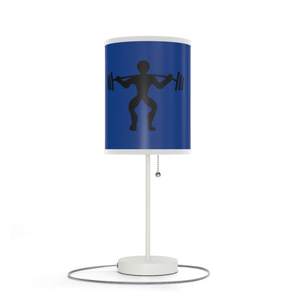 Lamp on a Stand, US|CA plug: Weightlifting Dark Blue 