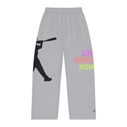 Pambabaeng Pajama Pants: Baseball Lite Gray 