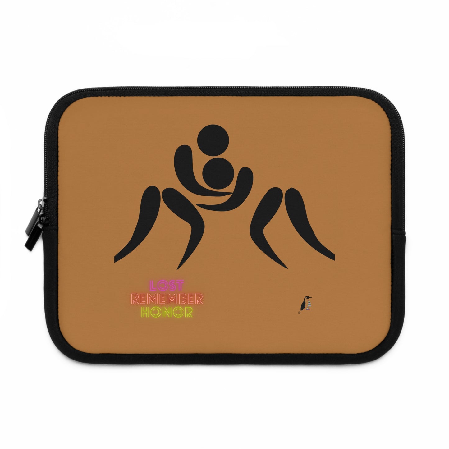 Laptop Sleeve: Wrestling Lite Brown