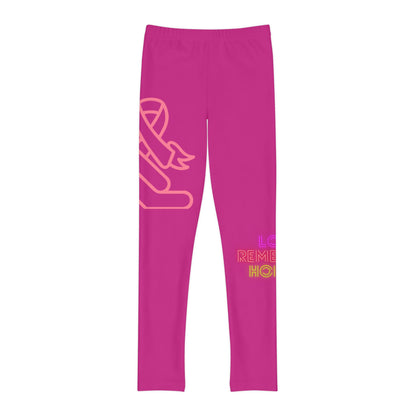 Youth Full-Length Leggings: Fight Cancer Pink