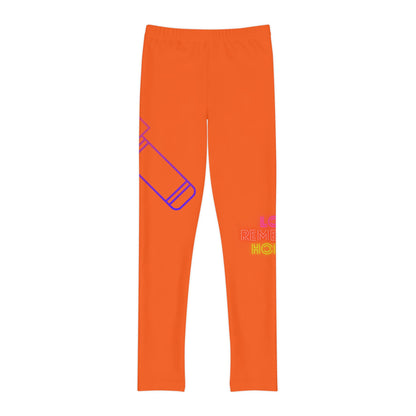 Youth Full-Length Leggings: Music Orange