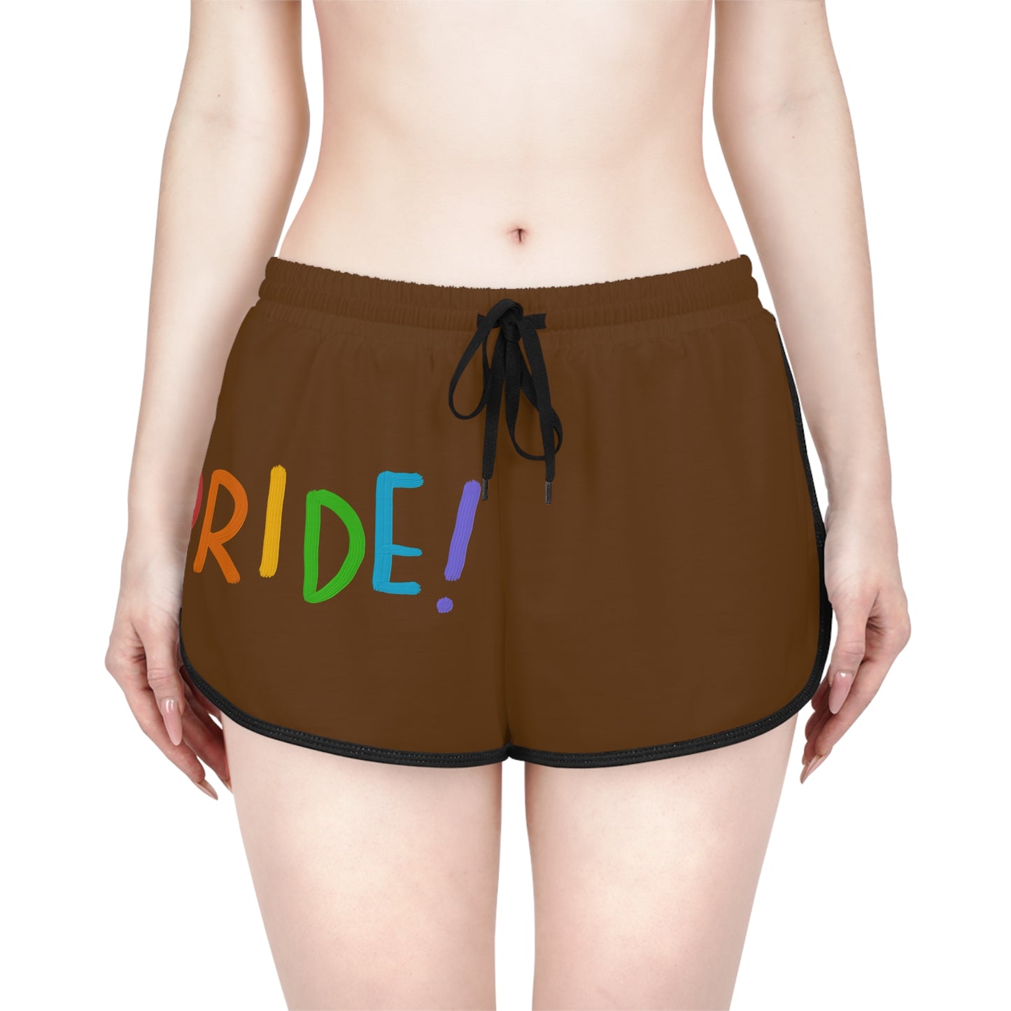 Women's Relaxed Shorts: LGBTQ Pride Brown