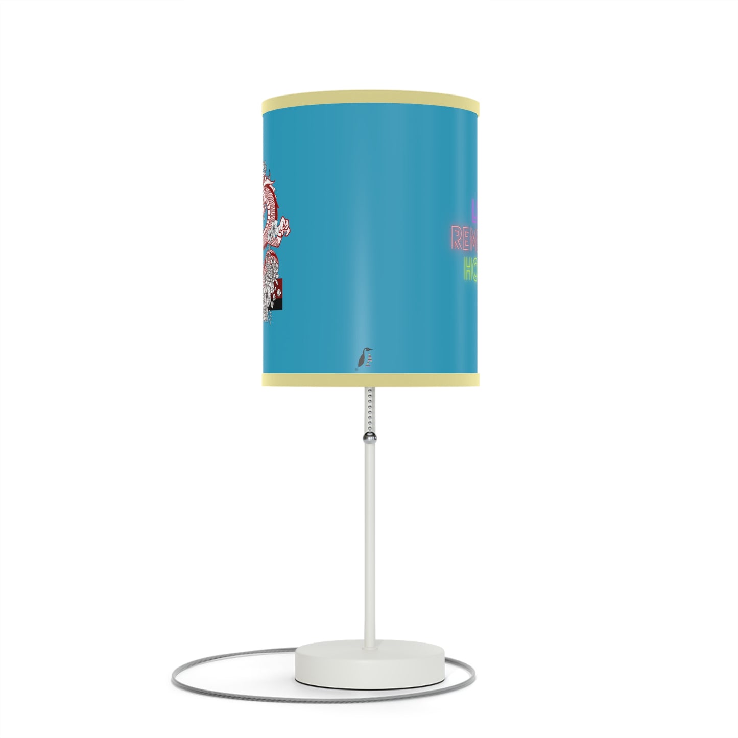 Lamp on a Stand, US|CA plug: Dragons Turquoise