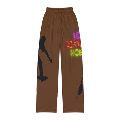 Kids Pajama Pants: Skateboarding Brown