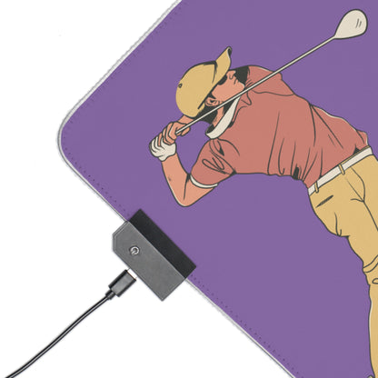 LED Gaming Mouse Pad: Golf Lite Purple