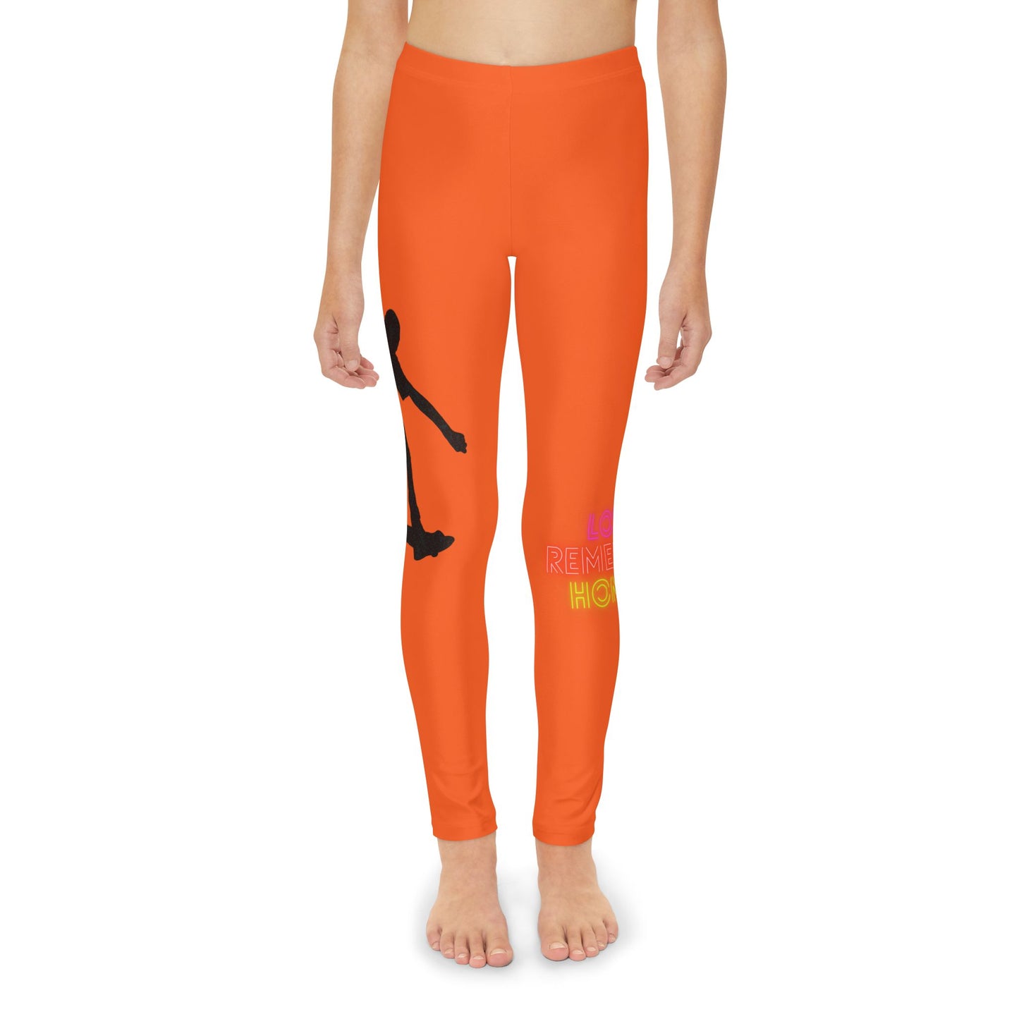 Youth Full-Length Leggings: Skateboarding Orange