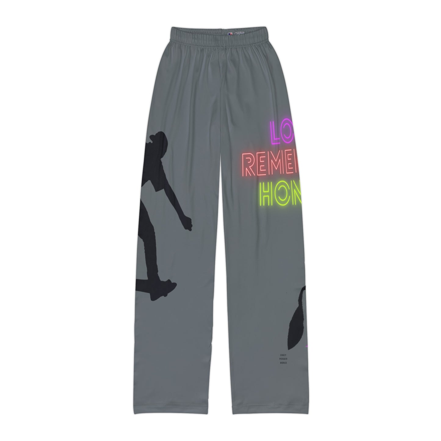 Kids Pajama Pants: Skateboarding Dark Grey