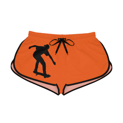 Women's Relaxed Shorts: Skateboarding Orange