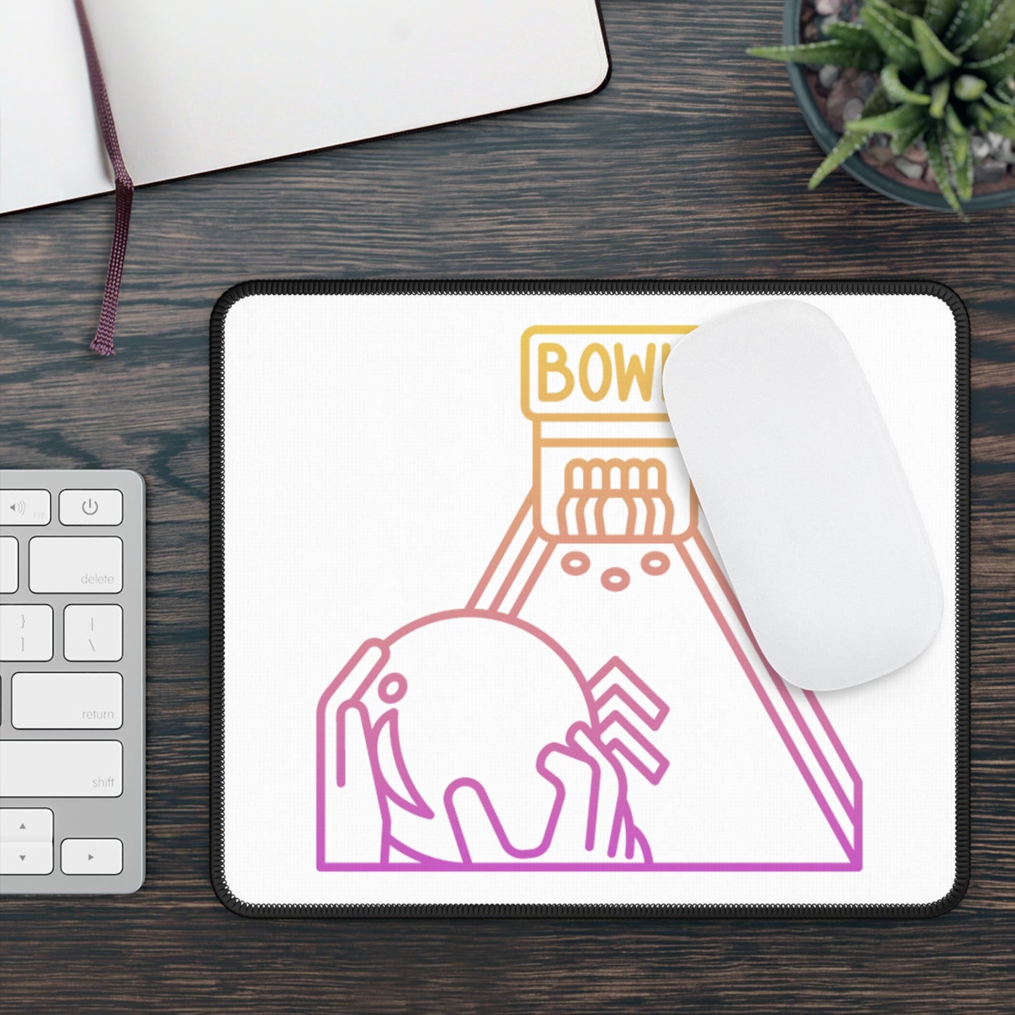 Gaming Mouse Pad: Bowling White