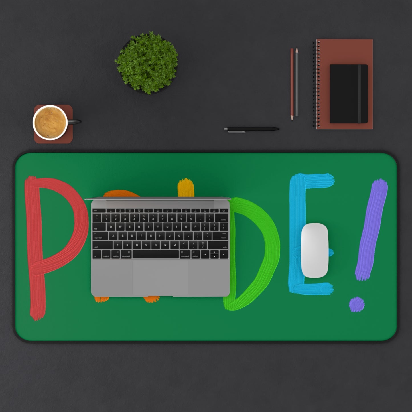 Desk Mat: LGBTQ Pride Dark Green