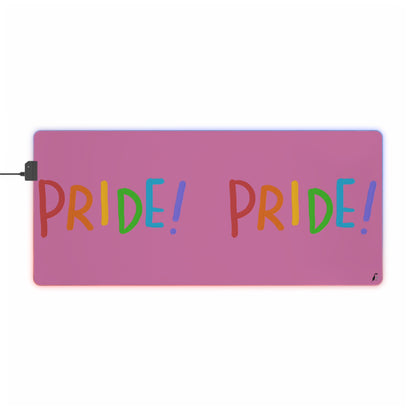 LED Gaming Mouse Pad: LGBTQ Pride Lite Pink