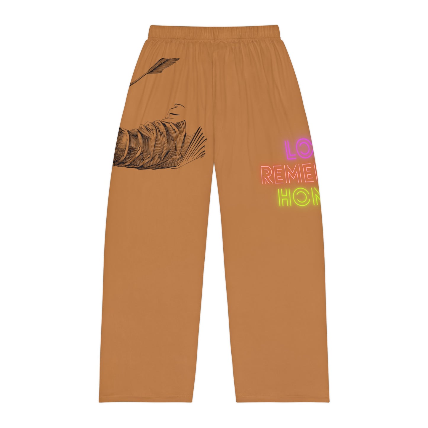 Men's Pajama Pants: Writing Lite Brown