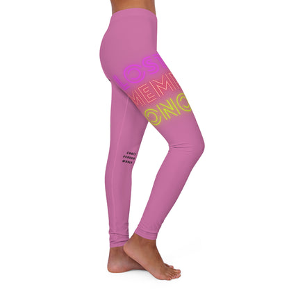 Women's Spandex Leggings: Lost Remember Honor Lite Pink