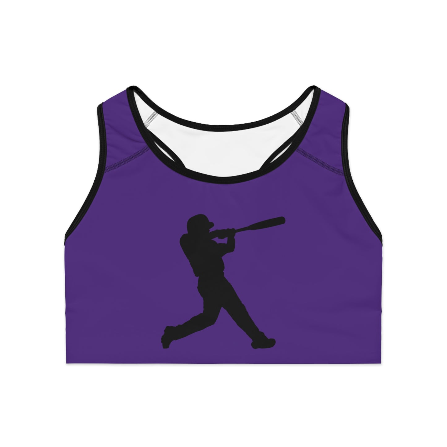 Sports Bra: Baseball Purple