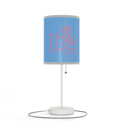 Lamp on a Stand, US|CA plug: Fight Cancer Lite Blue