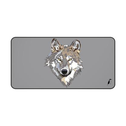 Desk Mat: Wolves Grey