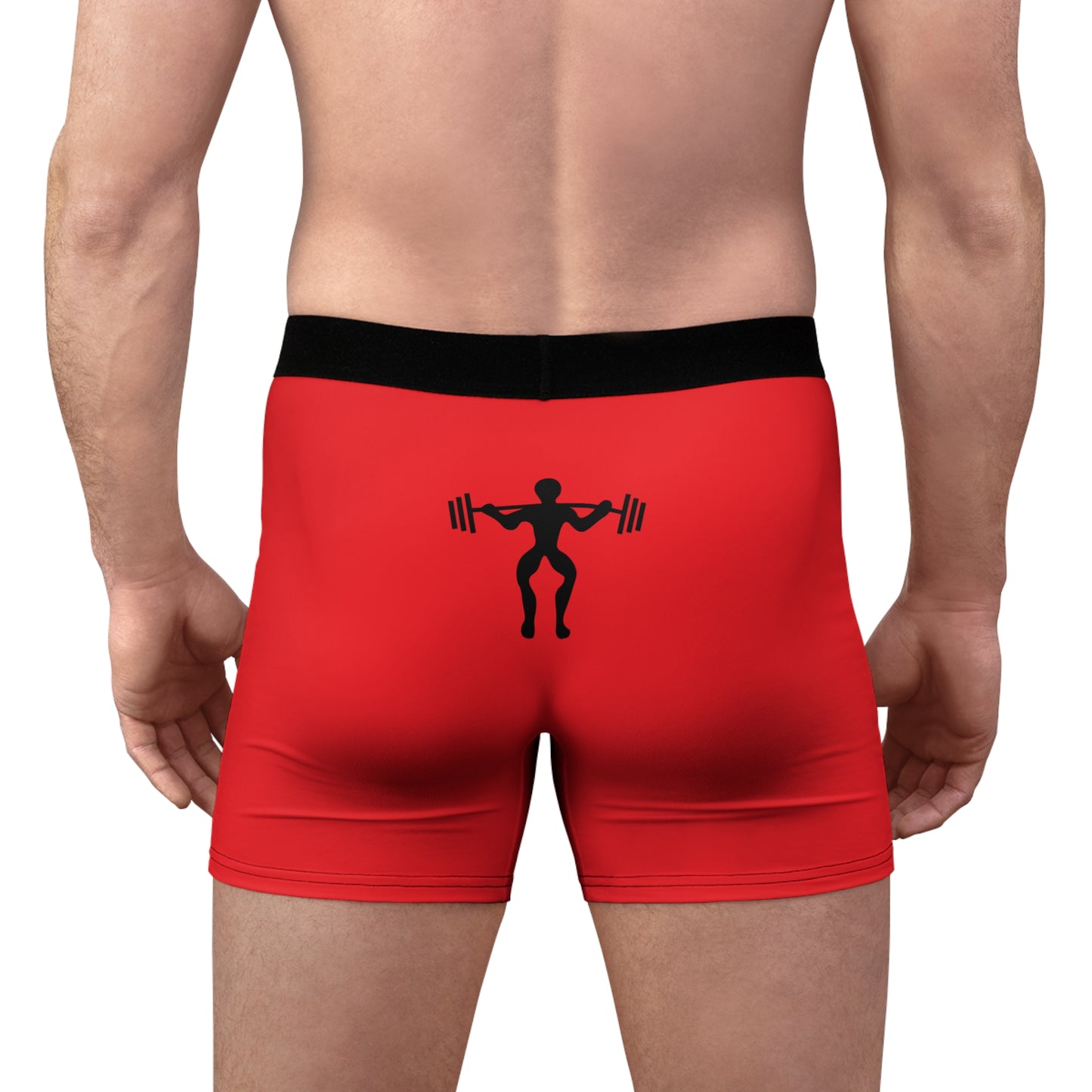 Men's Boxer Briefs: Weightlifting Red