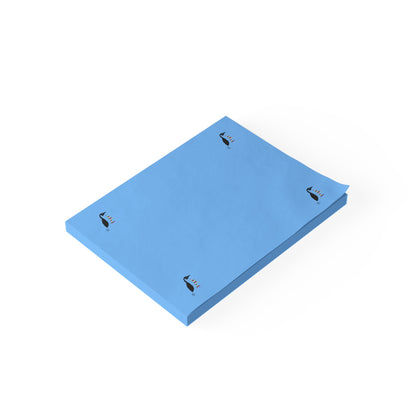 Post-it® Note Pads: Crazy Penguin World Logo Lite Blue