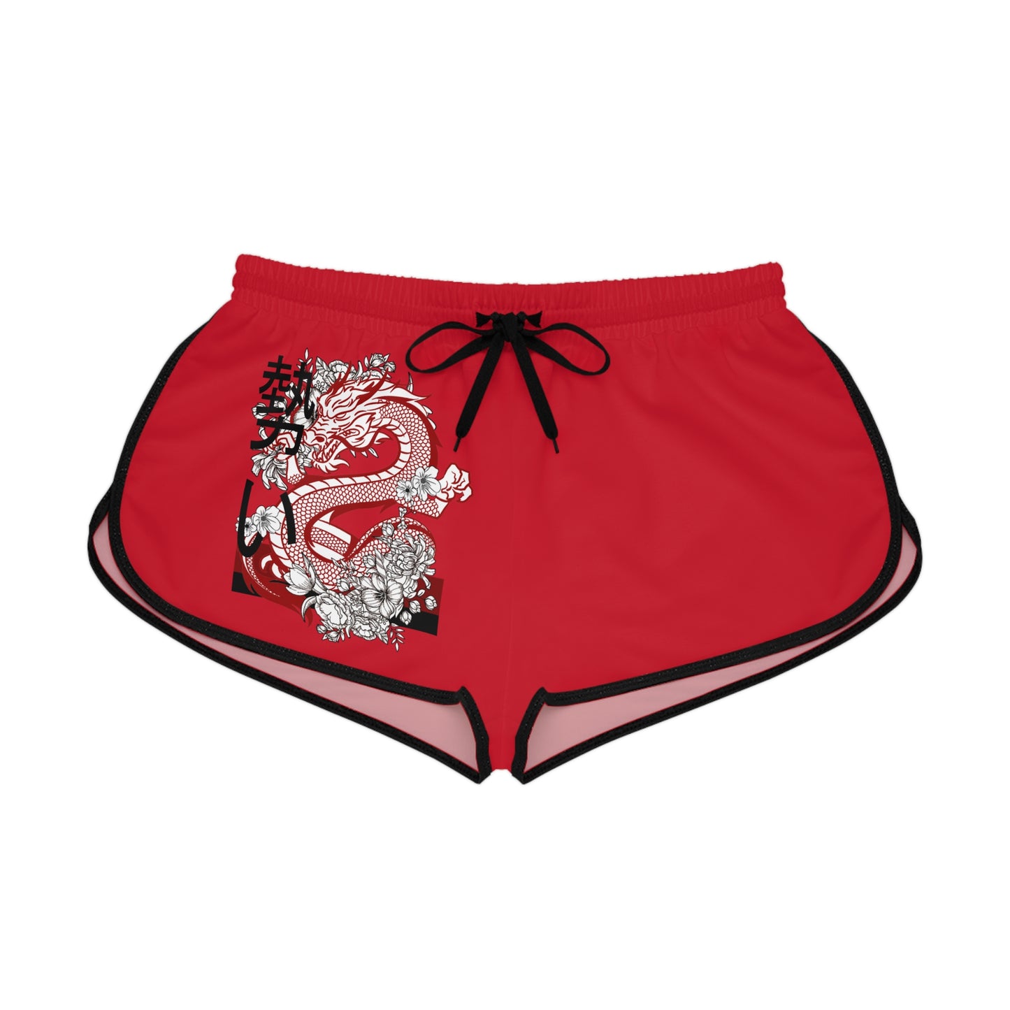 Women's Relaxed Shorts: Dragons Dark Red