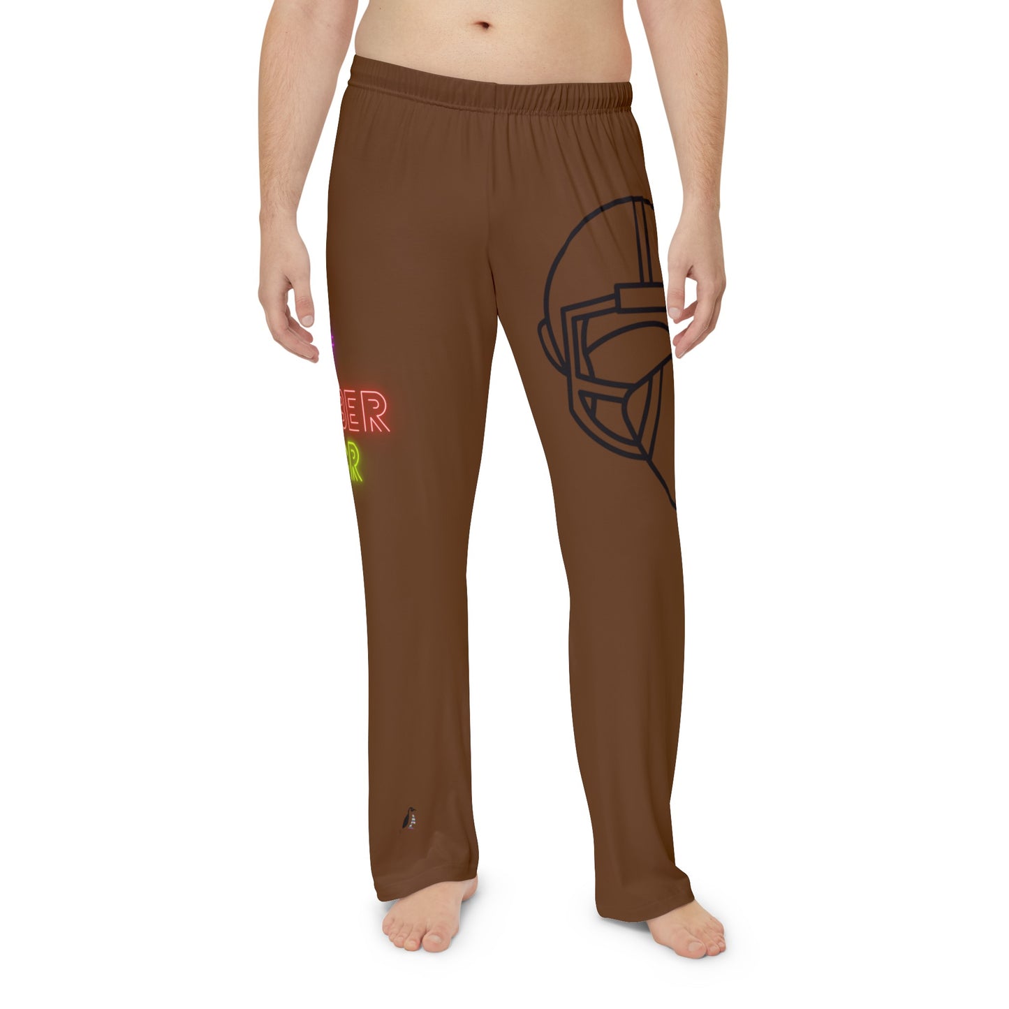 Men's Pajama Pants: Football Brown