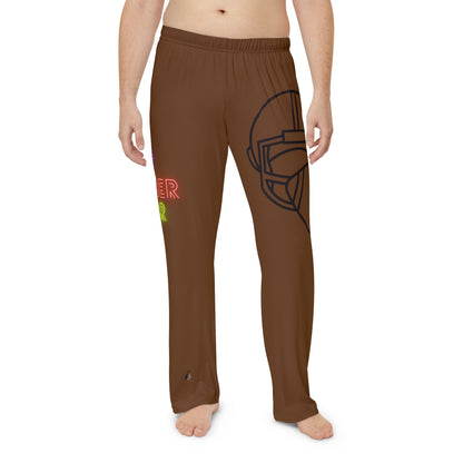 Men's Pajama Pants: Football Brown