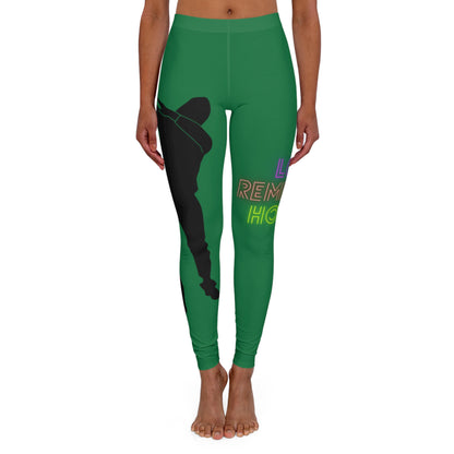 Women's Spandex Leggings: Dance Dark Green